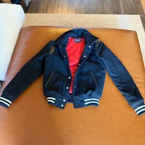 Straight to Hell Black Jacket with Red Quilted Lining